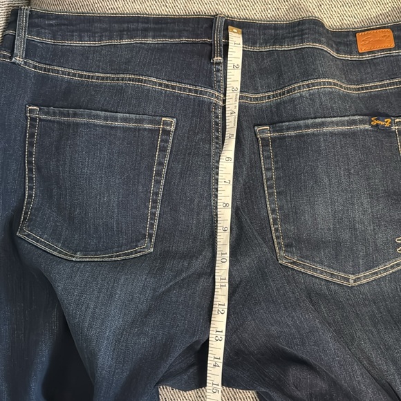 Women’s Seven7 High waisted Ankle Skimmer jeans with frayed hem, Size 16 - Picture 5 of 6